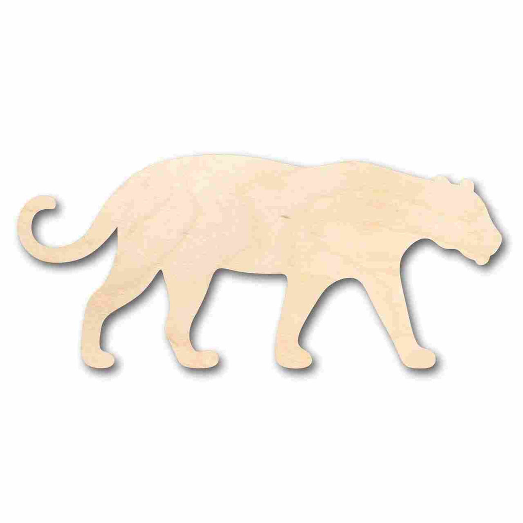 Unfinished Wooden Jaguar Shape - Animal - Wildlife - Craft - up to 24