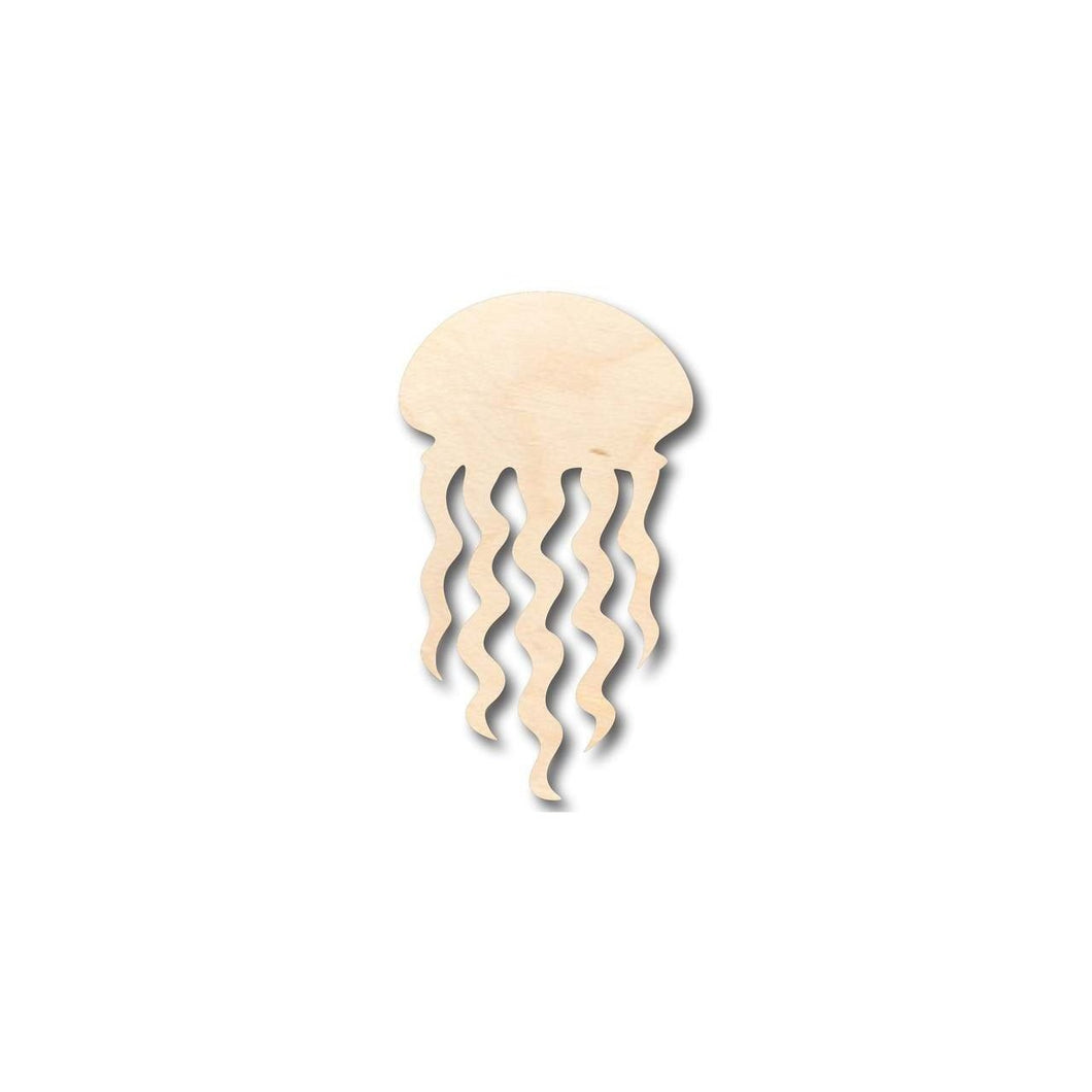 Unfinished Wooden Jellyfish Shape - Ocean - Craft - up to 24