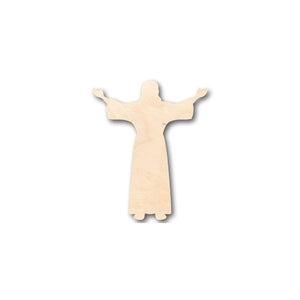 Unfinished Wooden Jesus Preaching Shape - Easter - Christian - Craft - up to 24" DIY-24 Hour Crafts