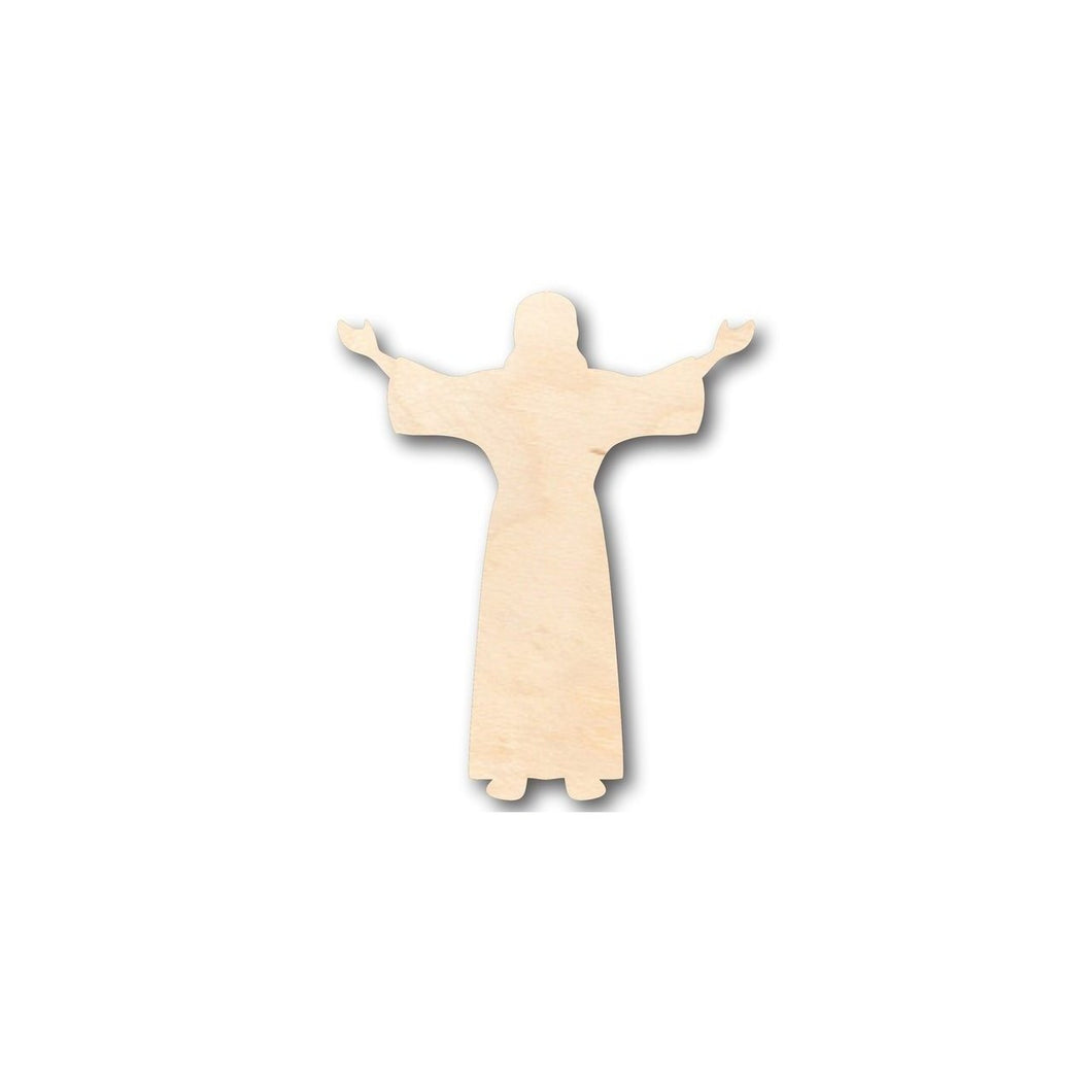 Unfinished Wooden Jesus Preaching Shape - Easter - Christian - Craft - up to 24