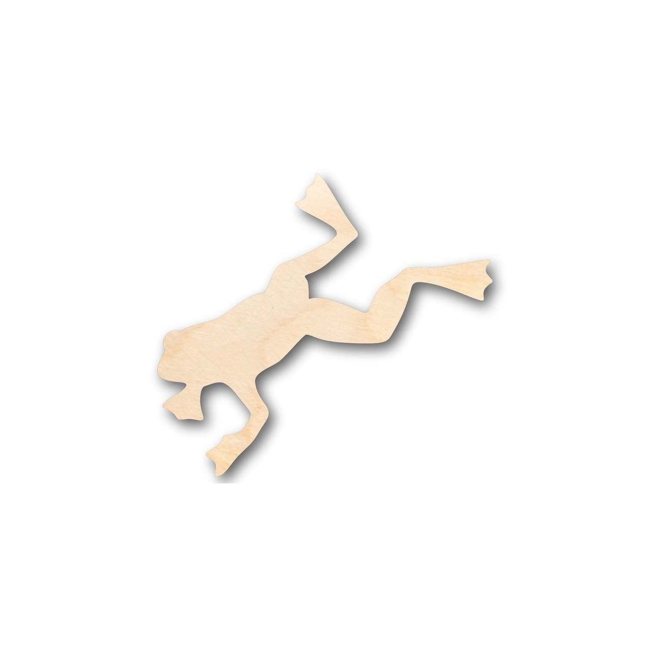 Unfinished Wooden Jumping Frog Shape - Animal - Craft - up to 24" DIY-24 Hour Crafts