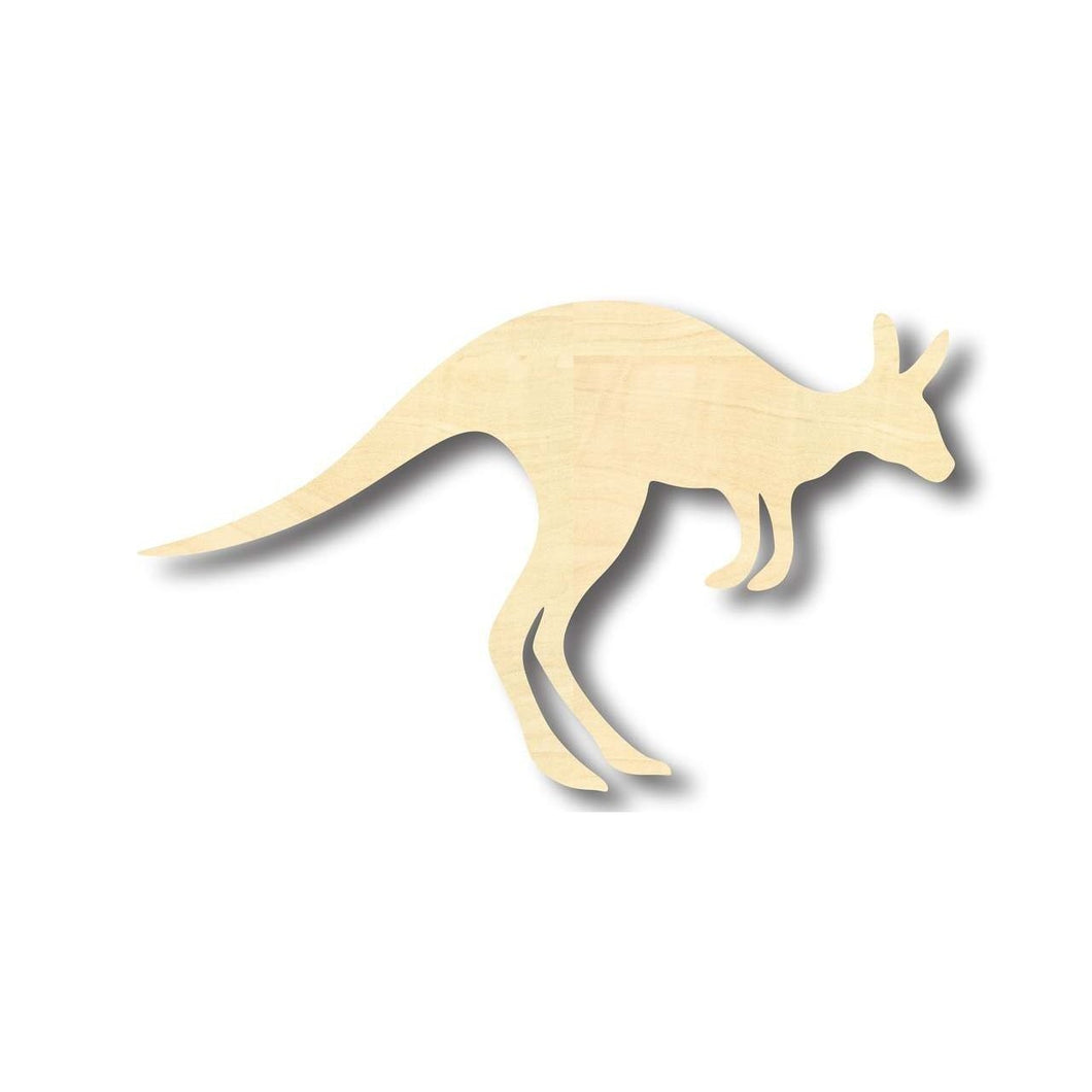 Unfinished Wooden Kangaroo Shape - Animal - Craft - up to 24