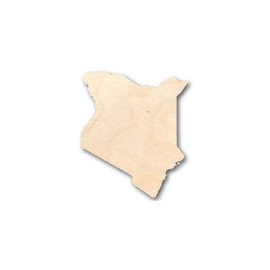 Unfinished Wooden Kenya Shape - Country - Craft - up to 24