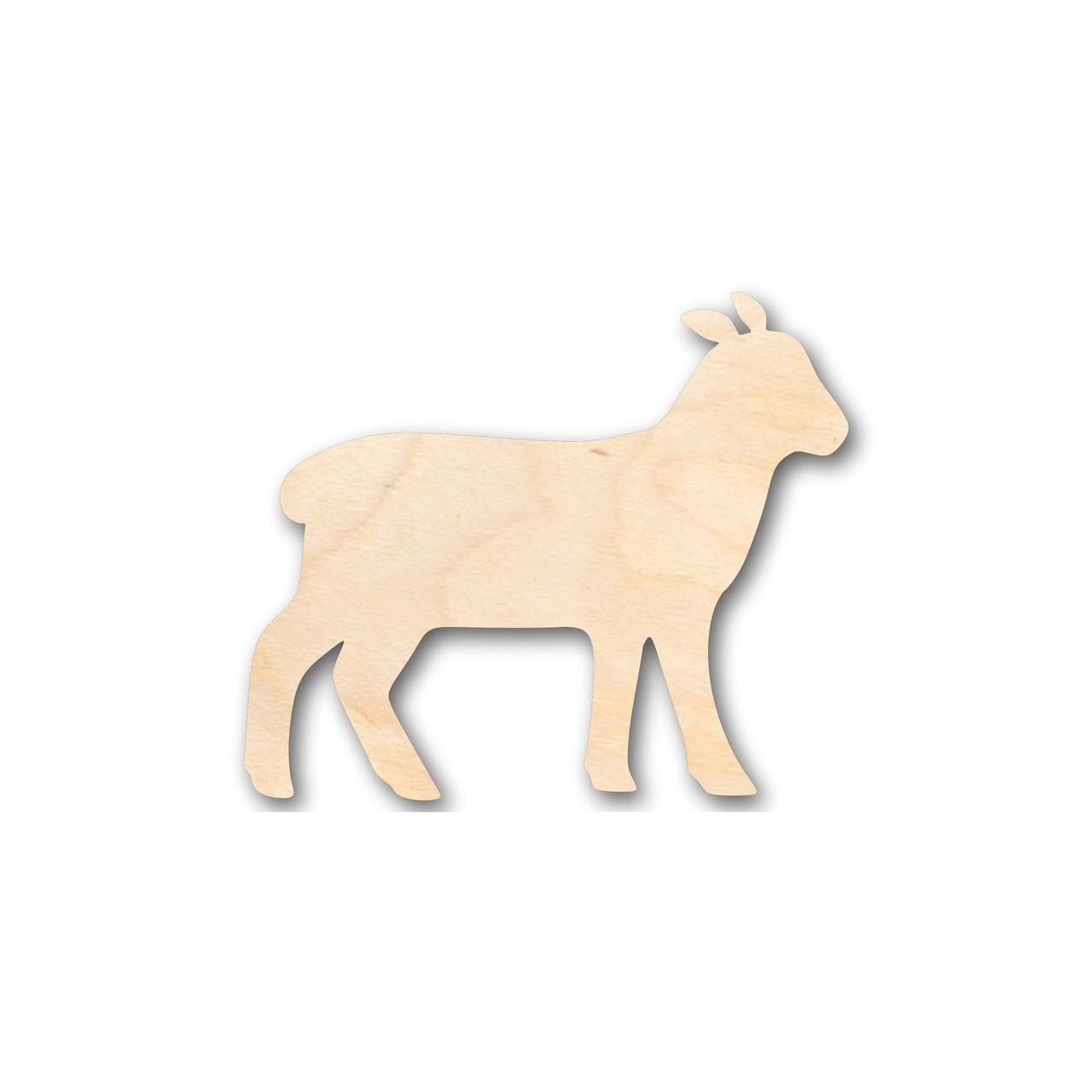 10x Wooden Sheep Standing Plain Craft Shapes 3mm Plywood