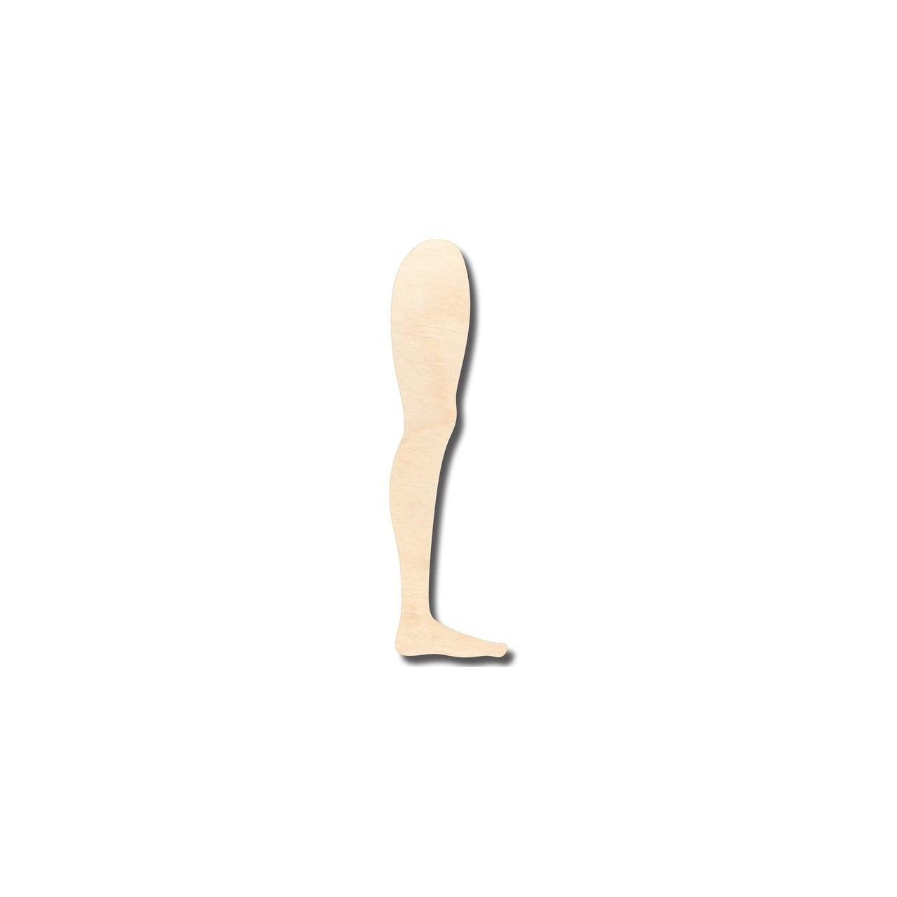 Unfinished Wooden Leg Shape - Craft - up to 24" DIY-24 Hour Crafts