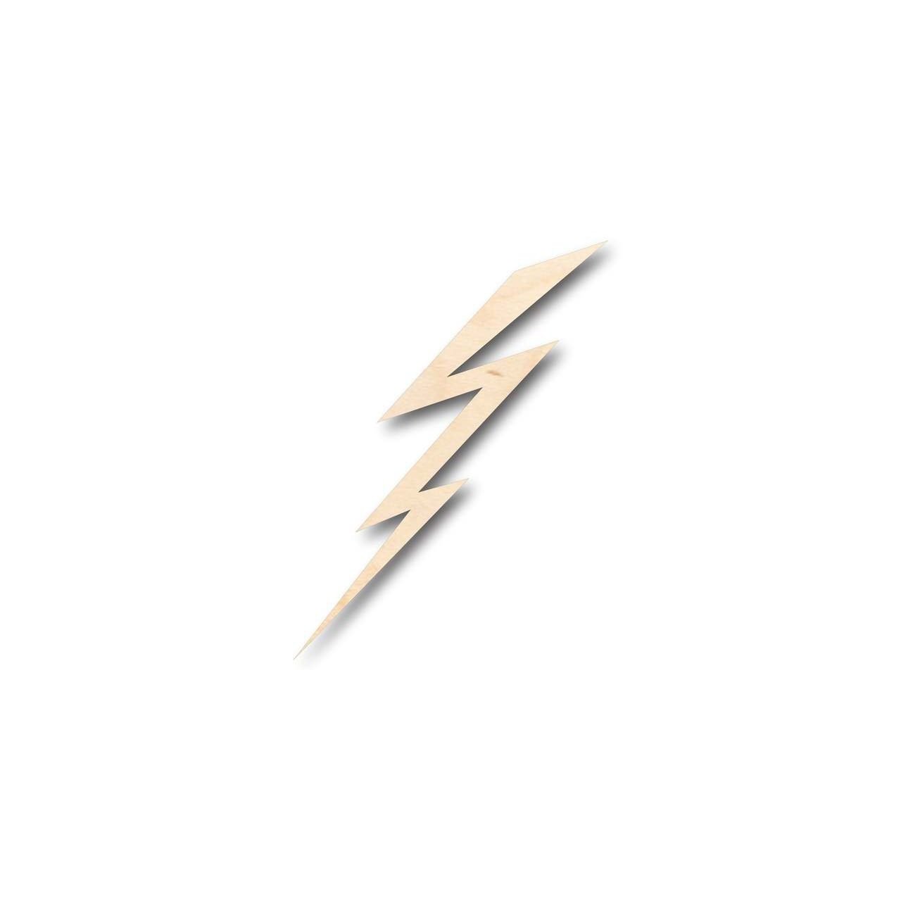 Unfinished Wooden Lightning Shape - Weather - Craft - up to 24" DIY-24 Hour Crafts