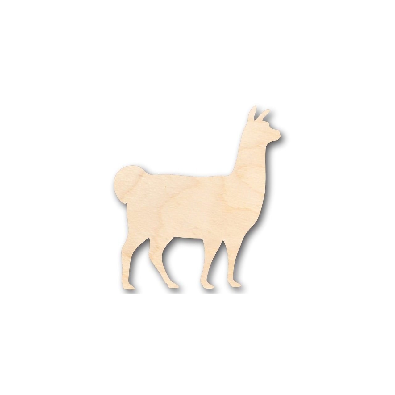 Unfinished Wooden Llama Shape - Farm Animal - Craft - up to 24