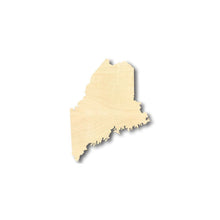 Load image into Gallery viewer, Unfinished Wooden Maine Shape - State - Craft - up to 24&quot; DIY-24 Hour Crafts
