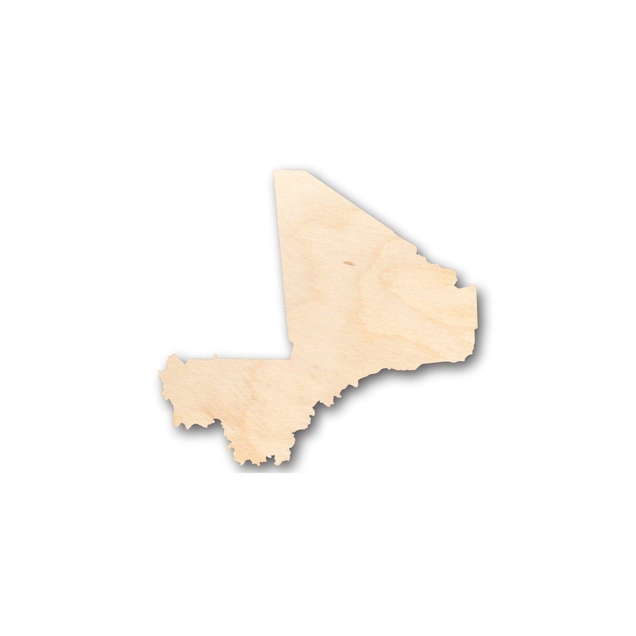 Unfinished Wooden Mali Shape - Country - Craft - up to 24" DIY-24 Hour Crafts