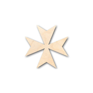 Unfinished Wooden Maltese Cross Shape - Malta - Craft up to 24" DIY-24 Hour Crafts