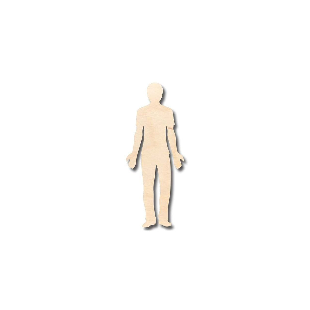 Unfinished Wooden Man Shape - Craft- up to 24