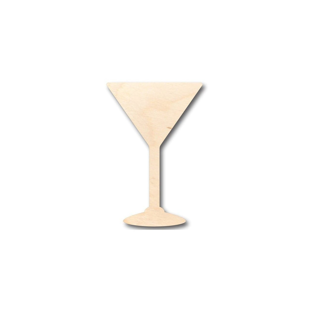 Unfinished Wooden Martini Shape - Bar - Craft - up to 24