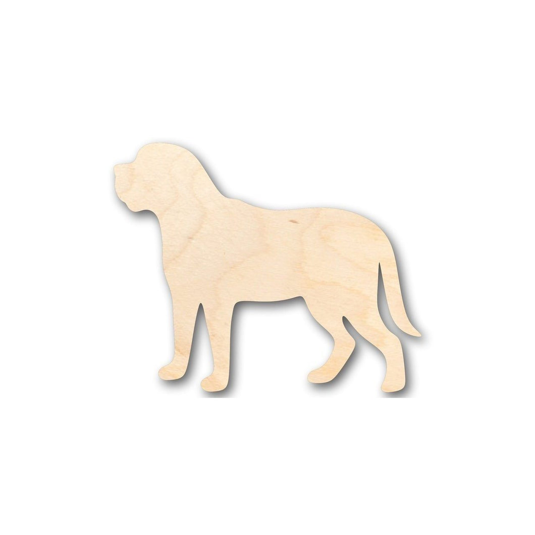 Unfinished Wooden Mastiff Dog Shape - Animal - Pet - Craft - up to 24