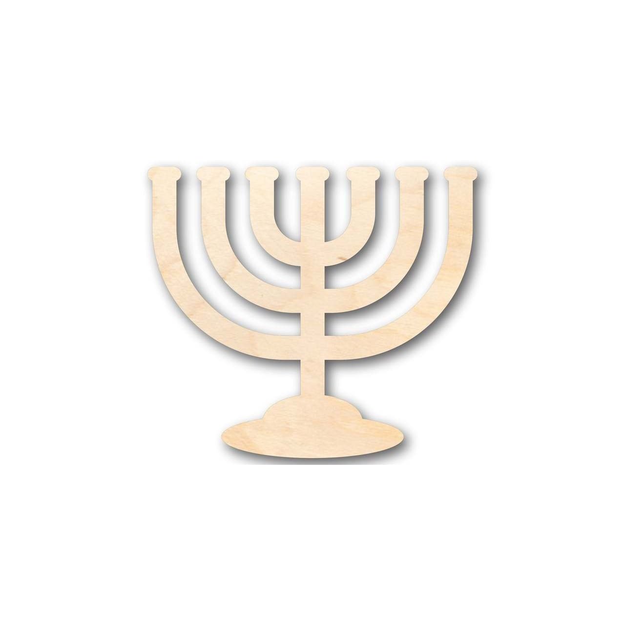 Unfinished Wooden Menorah Shape - Hanukkah - Craft - up to 24" DIY-24 Hour Crafts