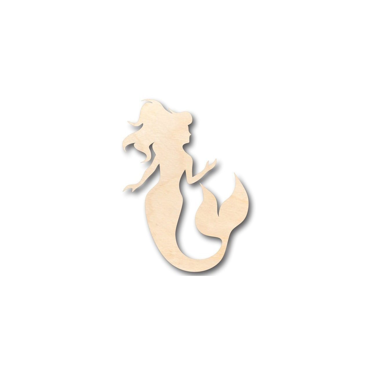 Unfinished Wooden Mermaid Shape - Ocean - Craft - up to 24" DIY-24 Hour Crafts