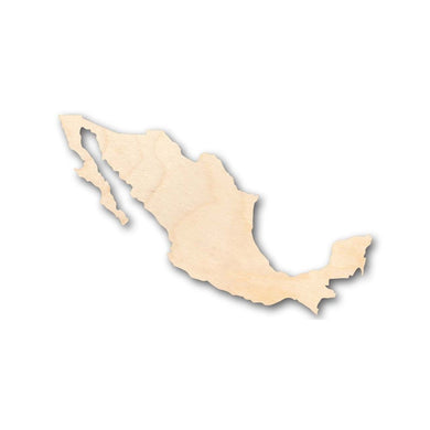 Unfinished Wooden Mexico Shape - Country - Craft - up to 24