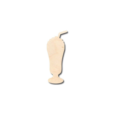 Unfinished Wooden Milkshake Shape - Kitchen - Food - Craft - up to 24