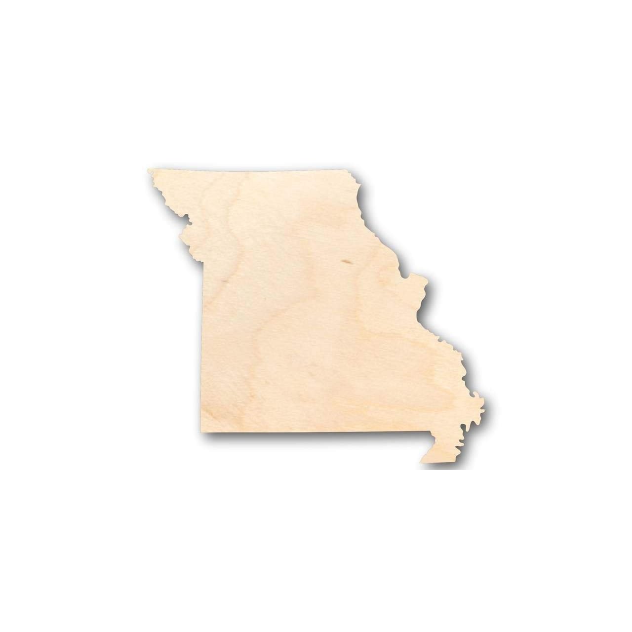 Unfinished Wooden Missouri Shape - State - Craft - up to 24" DIY-24 Hour Crafts