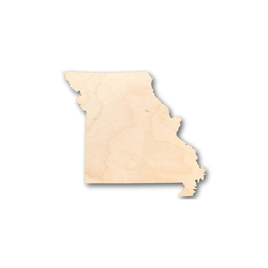 Unfinished Wooden Missouri Shape - State - Craft - up to 24