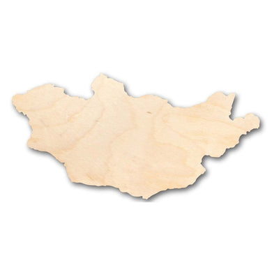 Unfinished Wooden Mongolia Shape - Country - Craft - up to 24