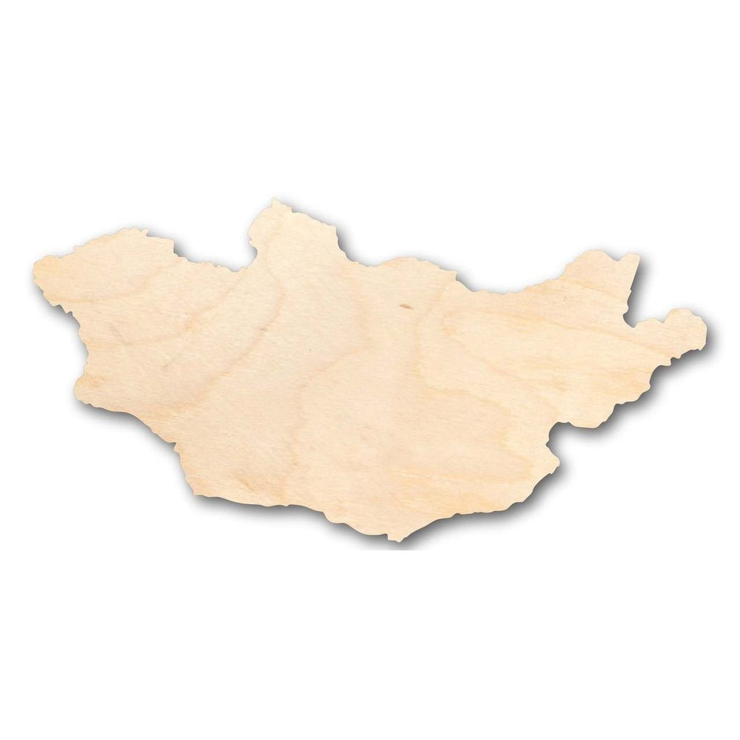 Unfinished Wooden Mongolia Shape - Country - Craft - up to 24