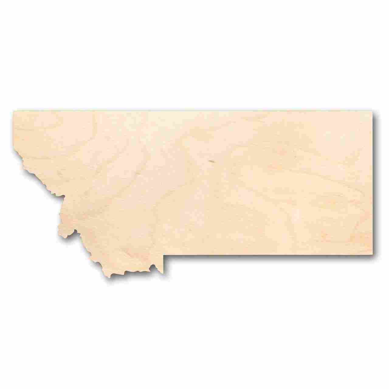 Unfinished Wooden Montana Shape - State - Craft - up to 24" DIY-24 Hour Crafts