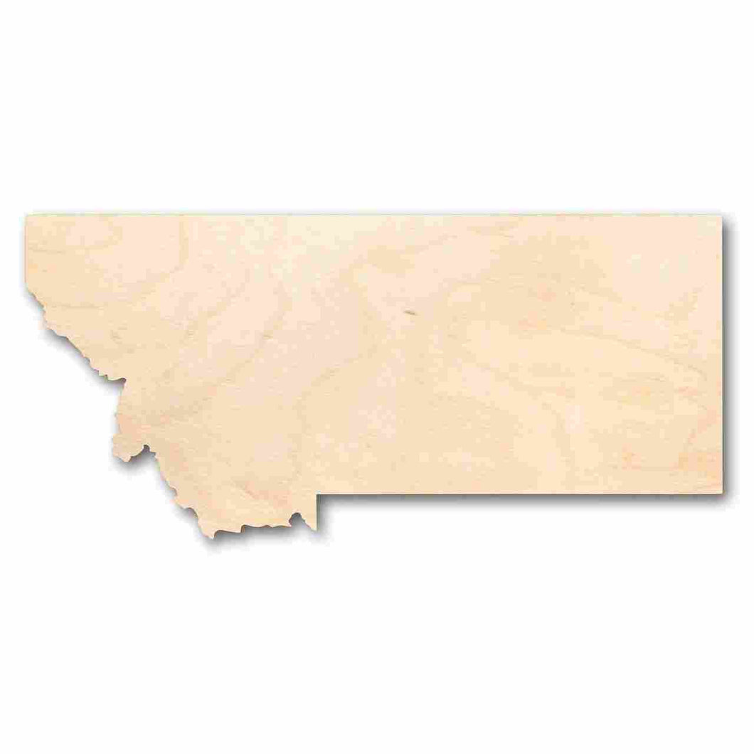 Unfinished Wooden Montana Shape - State - Craft - up to 24