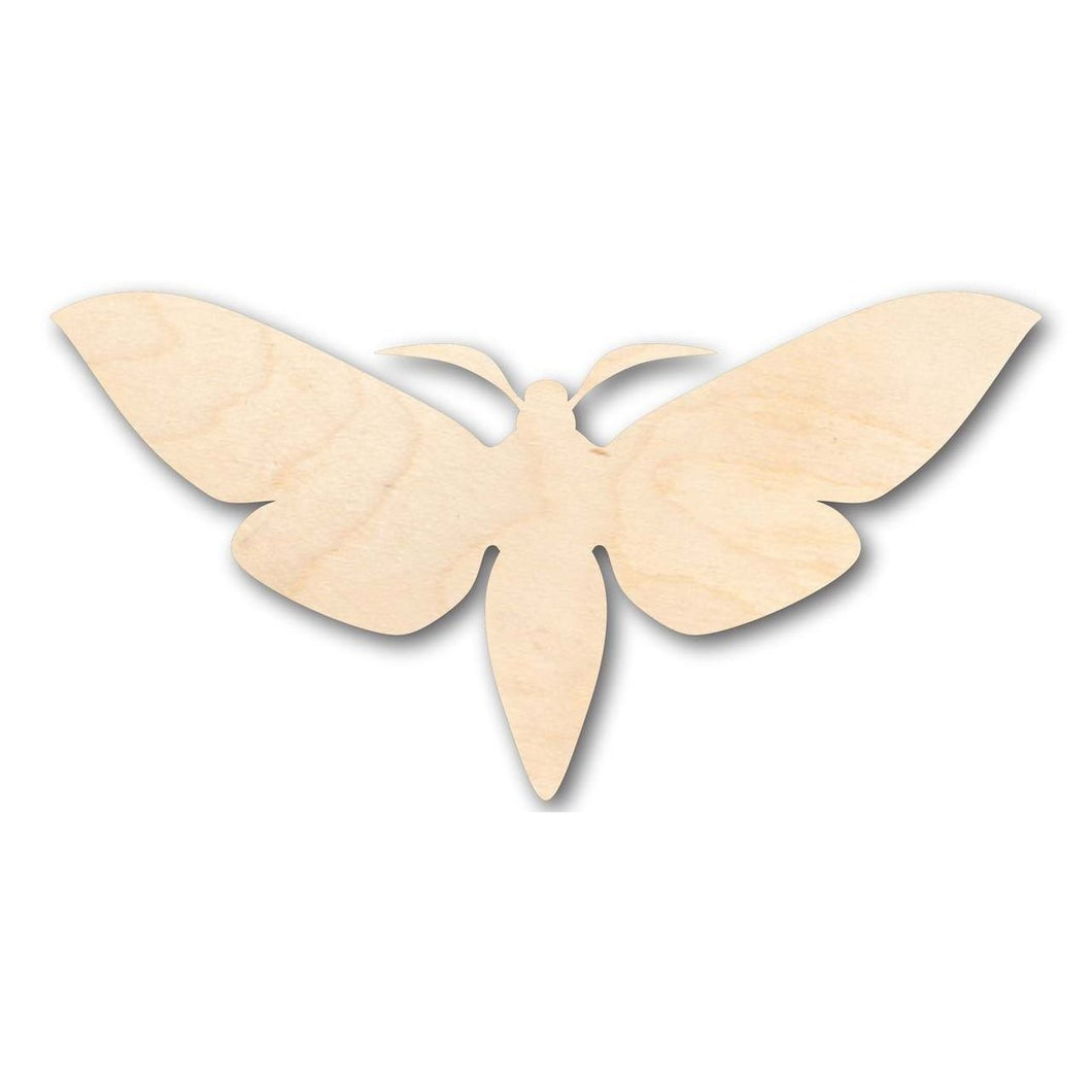 Unfinished Wooden Moth Shape - Insect - Craft - up to 24