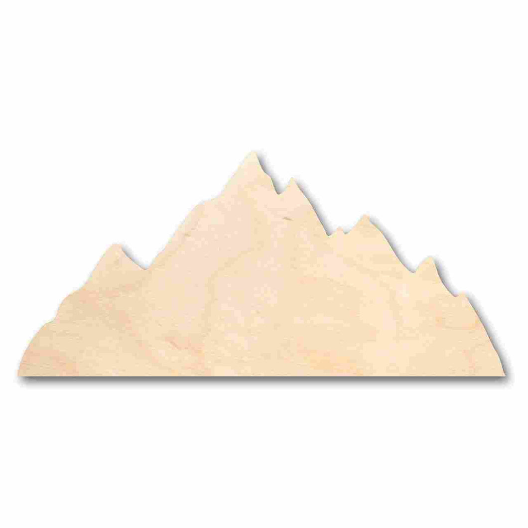 Unfinished Wooden Mountain Range Shape - Nature - Craft - up to 24