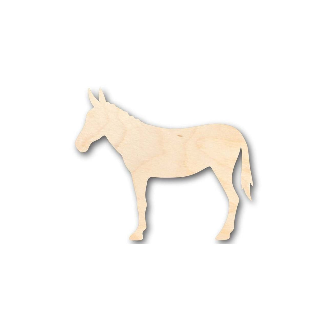 Unfinished Wooden Mule Shape - Farm Animal - Craft - up to 24