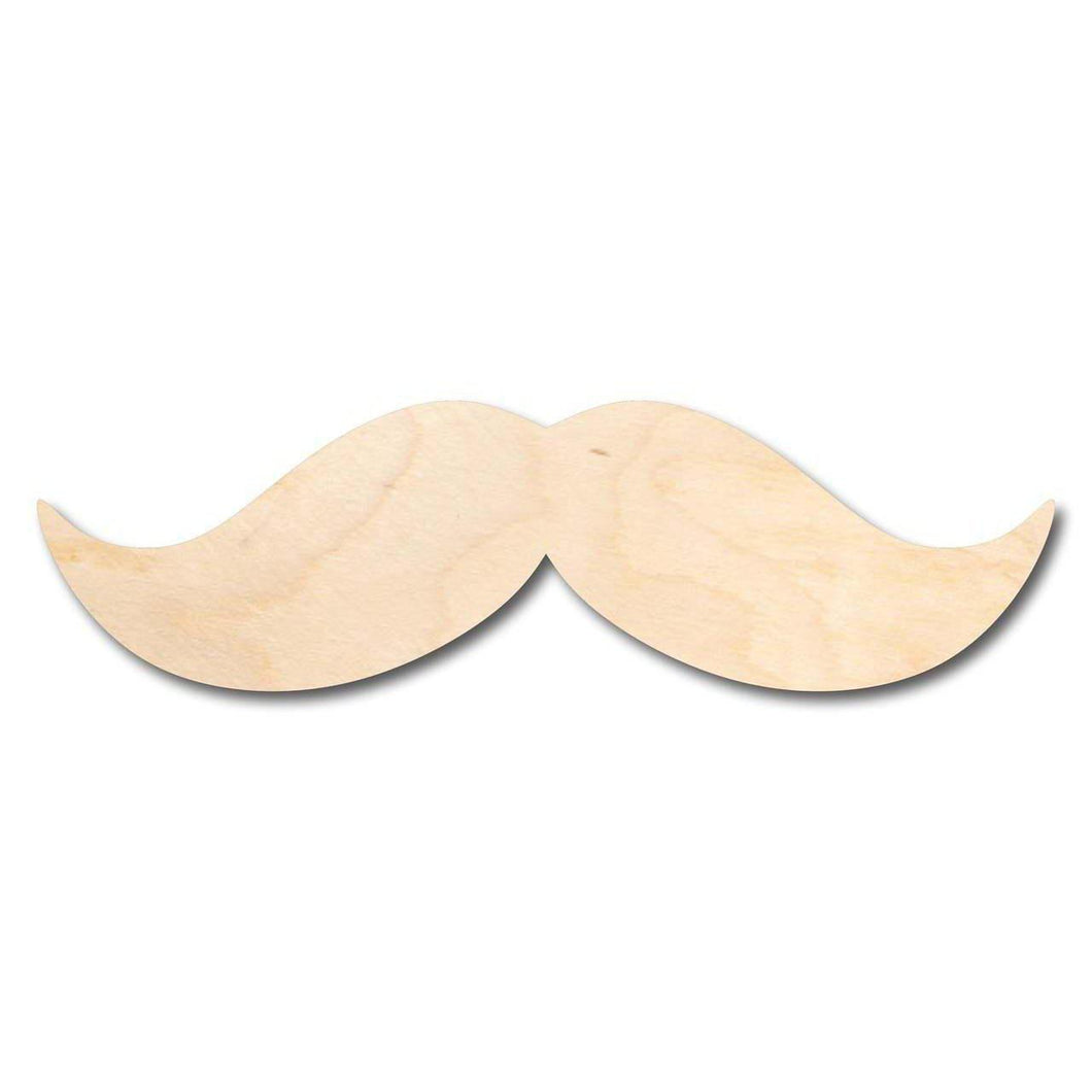 Unfinished Wooden Mustache Shape - Craft - up to 24