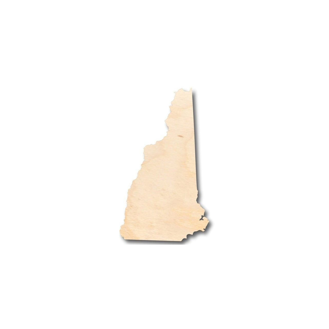 Unfinished Wooden New Hampshire Shape - State - Craft - up to 24