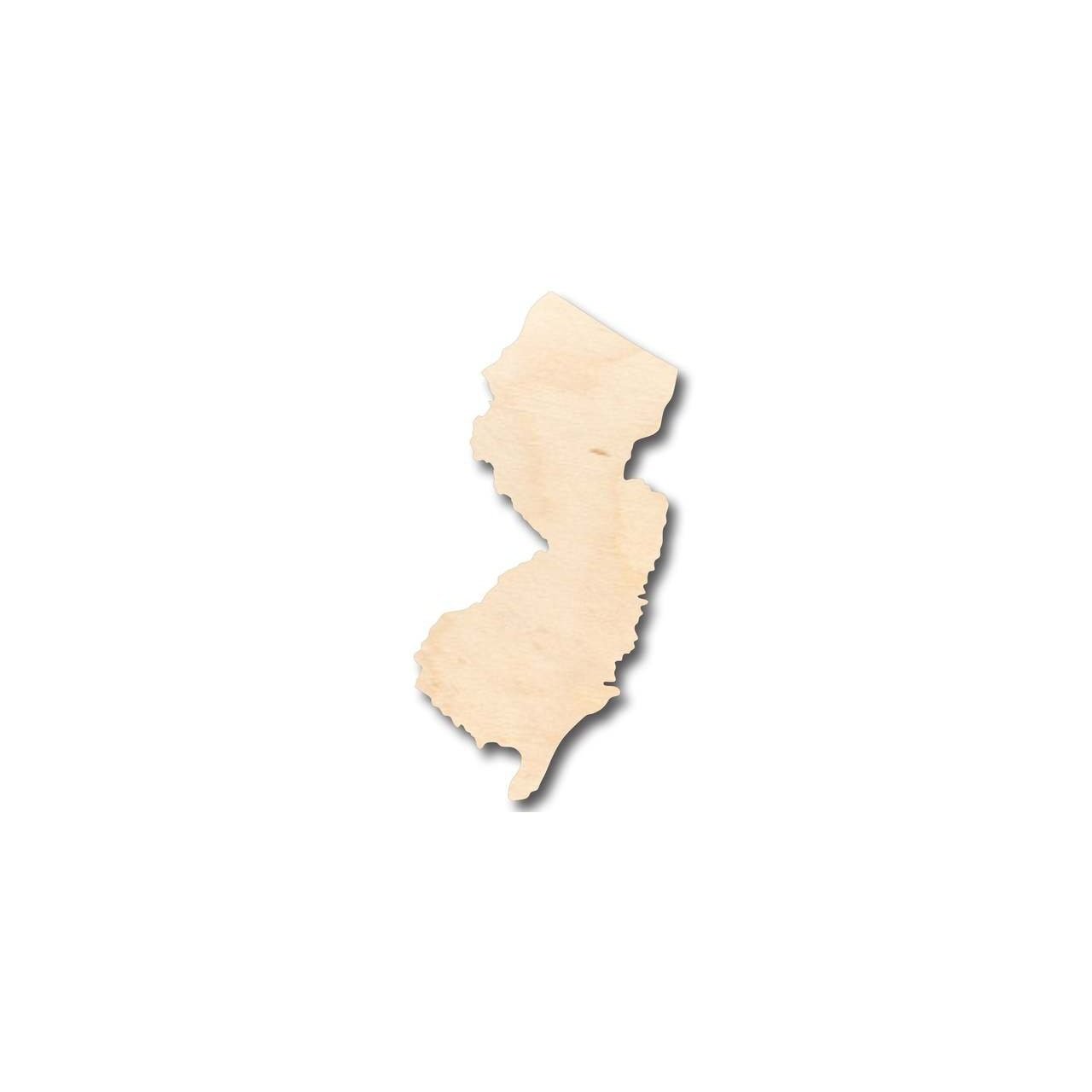 Unfinished Wooden New Jersey Shape - State - Craft - up to 24" DIY-24 Hour Crafts