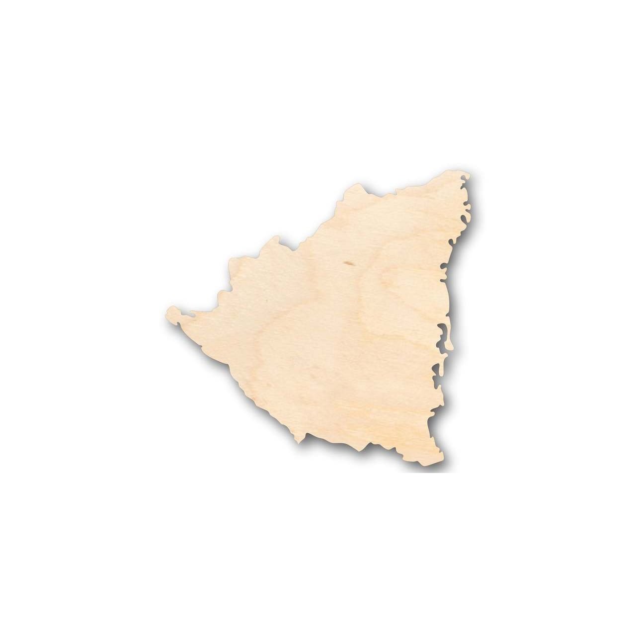 Unfinished Wooden Nicaragua Shape - Country - Craft - up to 24" DIY-24 Hour Crafts