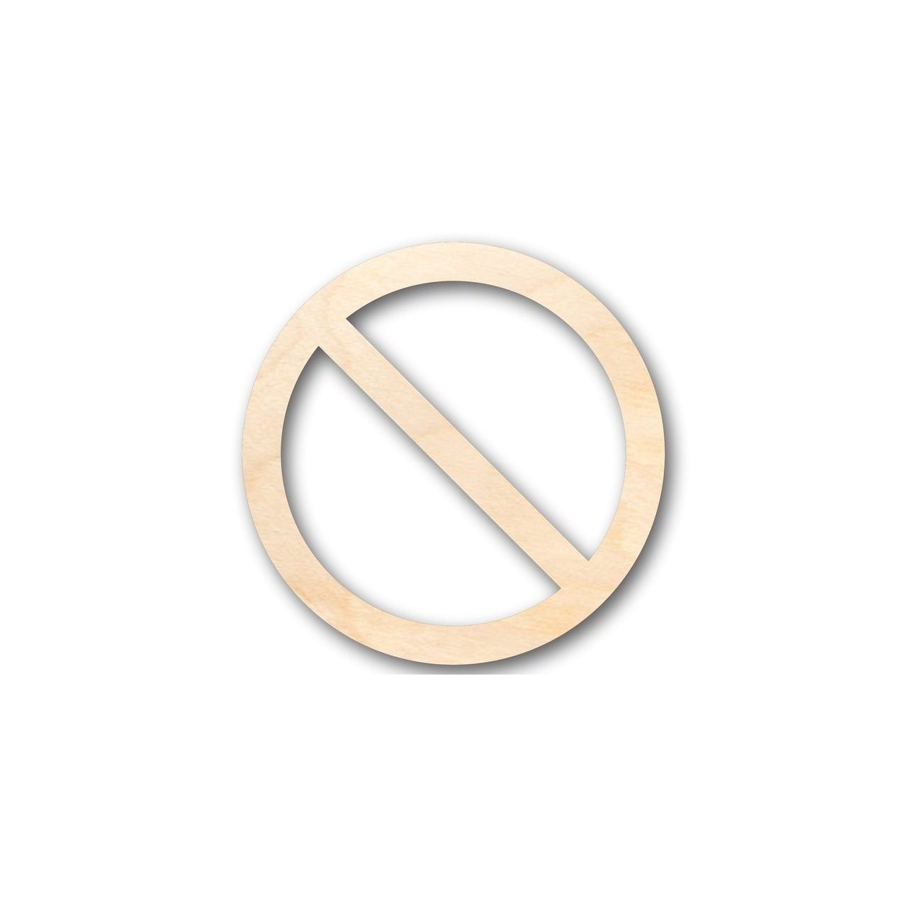 Unfinished Wooden NO Sign Symbol - Craft - up to 24" DIY-24 Hour Crafts