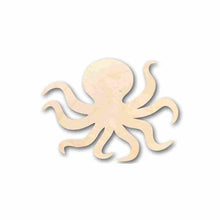 Load image into Gallery viewer, Unfinished Wood Octopus Shape - Ocean - Craft - up to 24&quot; DIY
