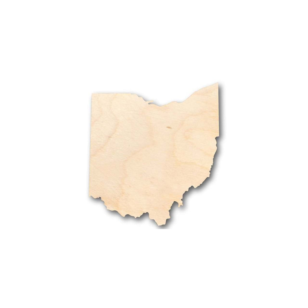 Unfinished Wooden Ohio Shape - State - Craft - up to 24