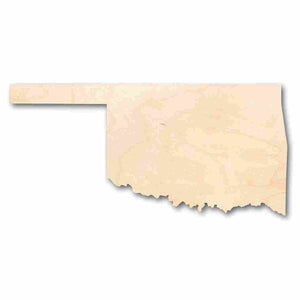 Unfinished Wooden Oklahoma Shape - State - Craft - up to 24" DIY-24 Hour Crafts