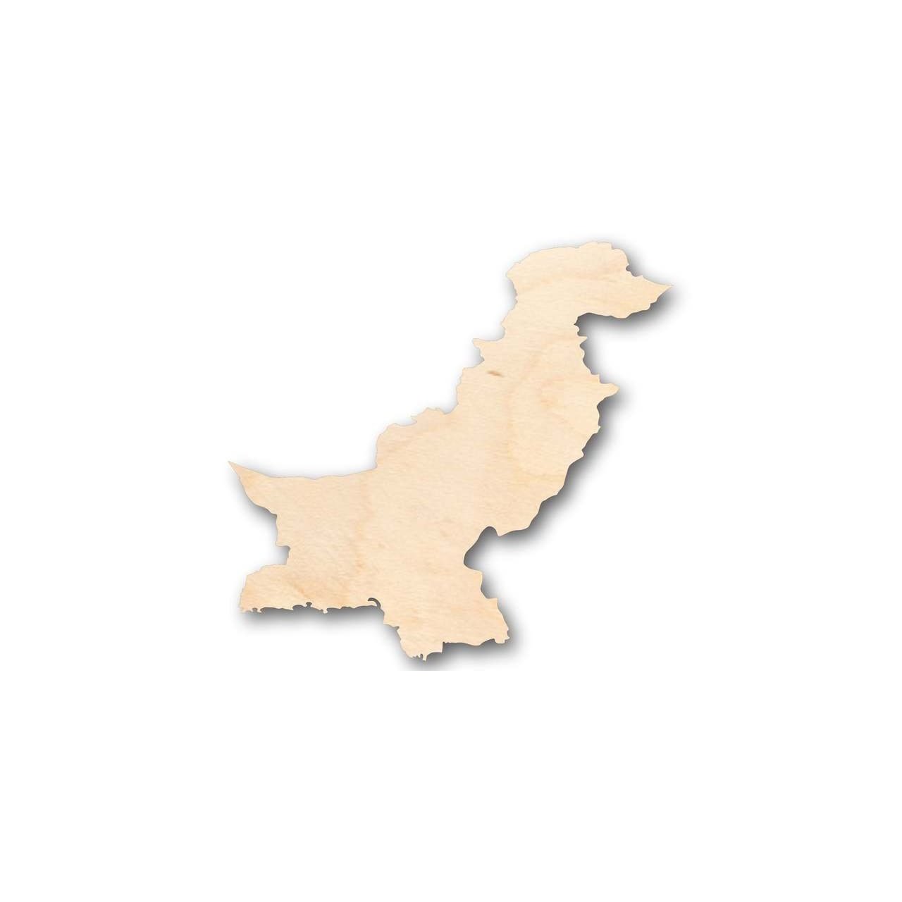 Unfinished Wooden Pakistan Shape - Country - Craft - up to 24" Width DIY-24 Hour Crafts