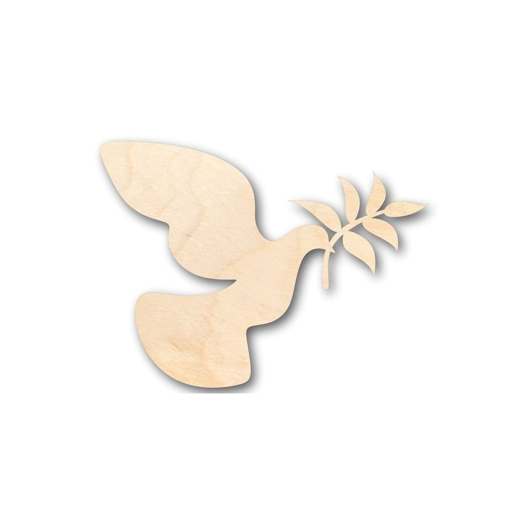 Unfinished Wooden Peace Dove Shape - Bird - Wildlife - Craft - up to 24