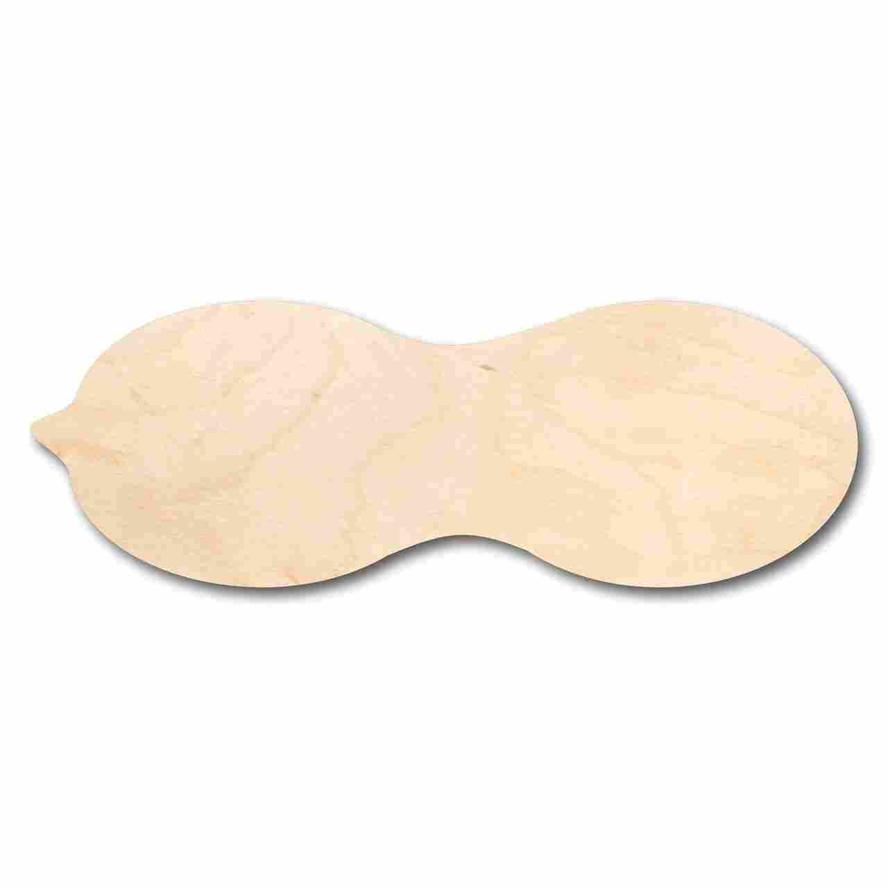 Unfinished Wooden Peanut Shape - Food - Craft - up to 24" DIY-24 Hour Crafts