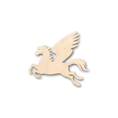 Unfinished Wooden Pegasus Shape - Mythical - Beast - Craft - up to 24