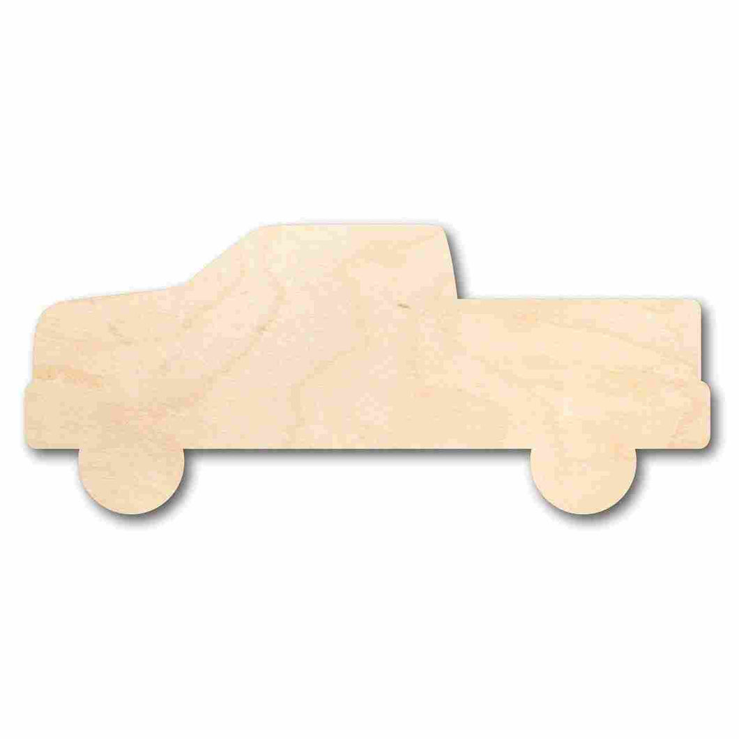 Unfinished Wooden Pickup Truck Shape - Craft - up to 24