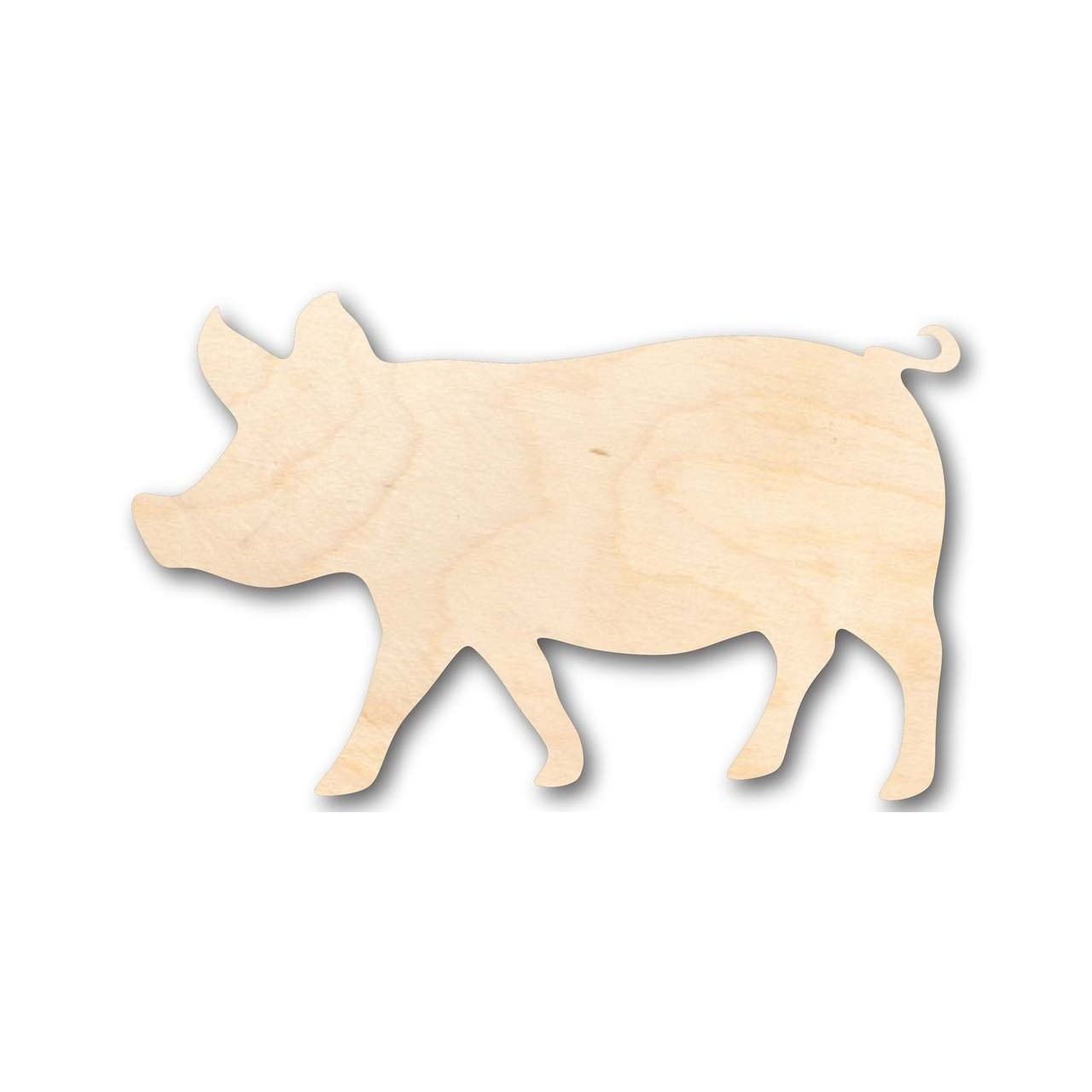 Unfinished Wooden Pig Shape - Farm Animal - Craft - up to 24