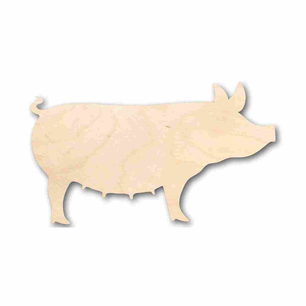 Unfinished Wooden Pig Sow Shape - Farm Animal - Craft - up to 24" DIY-24 Hour Crafts