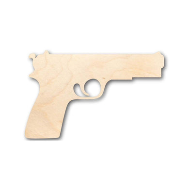 Unfinished Wooden Pistol Shape - Gun - Police - Military - Craft - up to 24