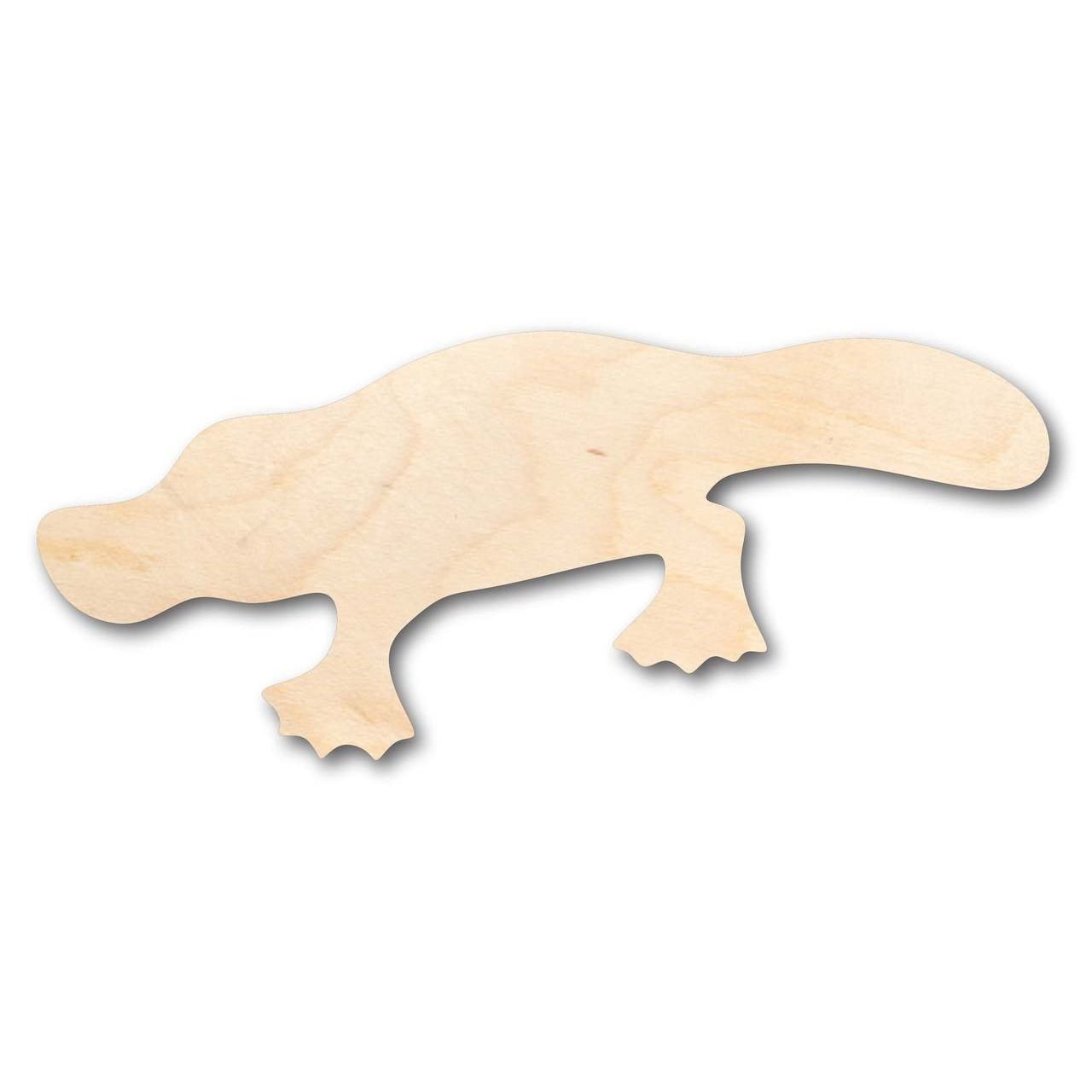 Unfinished Wooden Platypus Shape - Animal - Craft - up to 24