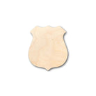 Unfinished Wooden Police Badge Shape - Law Enforcement - Craft - up to 24" DIY-24 Hour Crafts