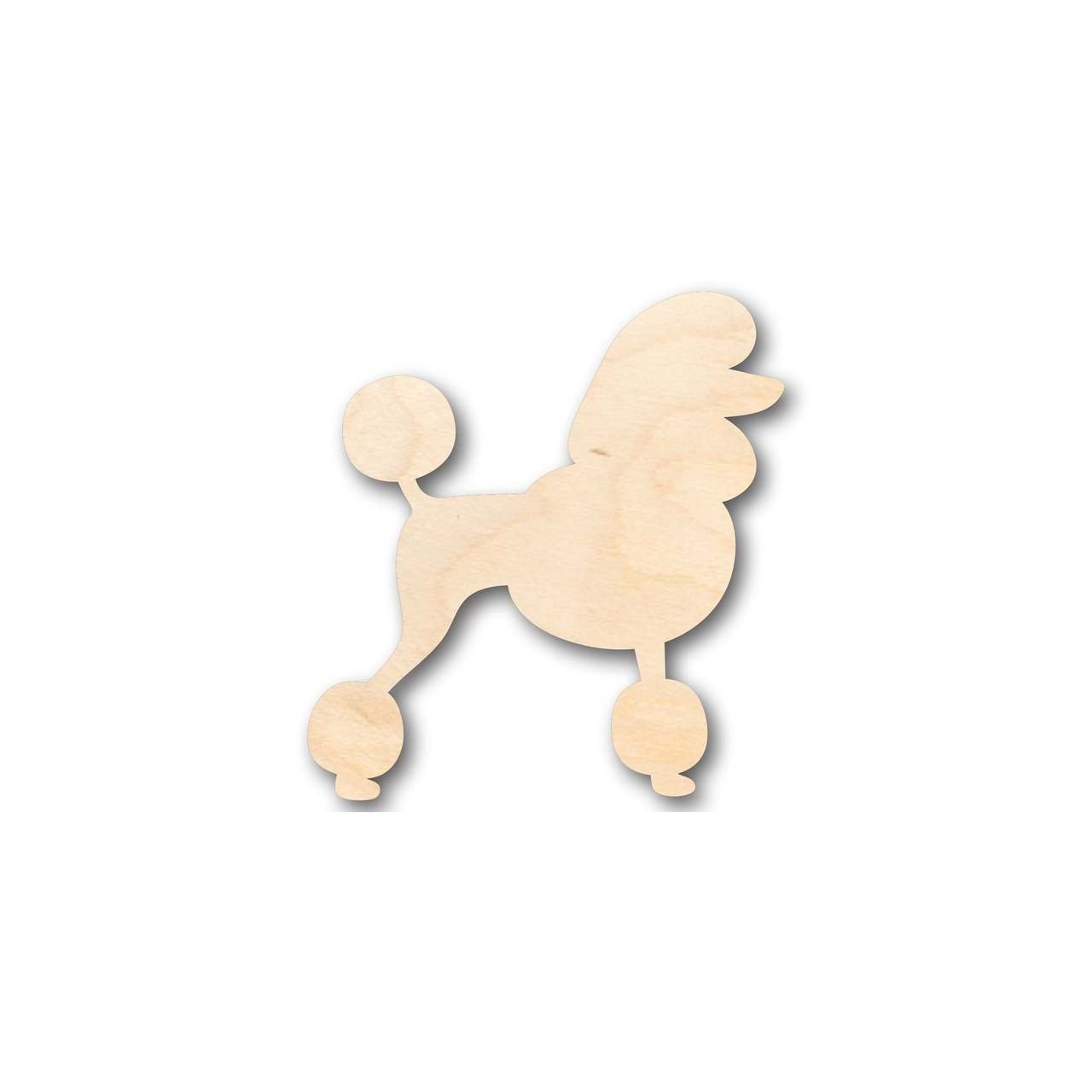 Unfinished Wooden Poodle Dog Shape - Animal - Pet - Craft - up to 24" DIY-24 Hour Crafts