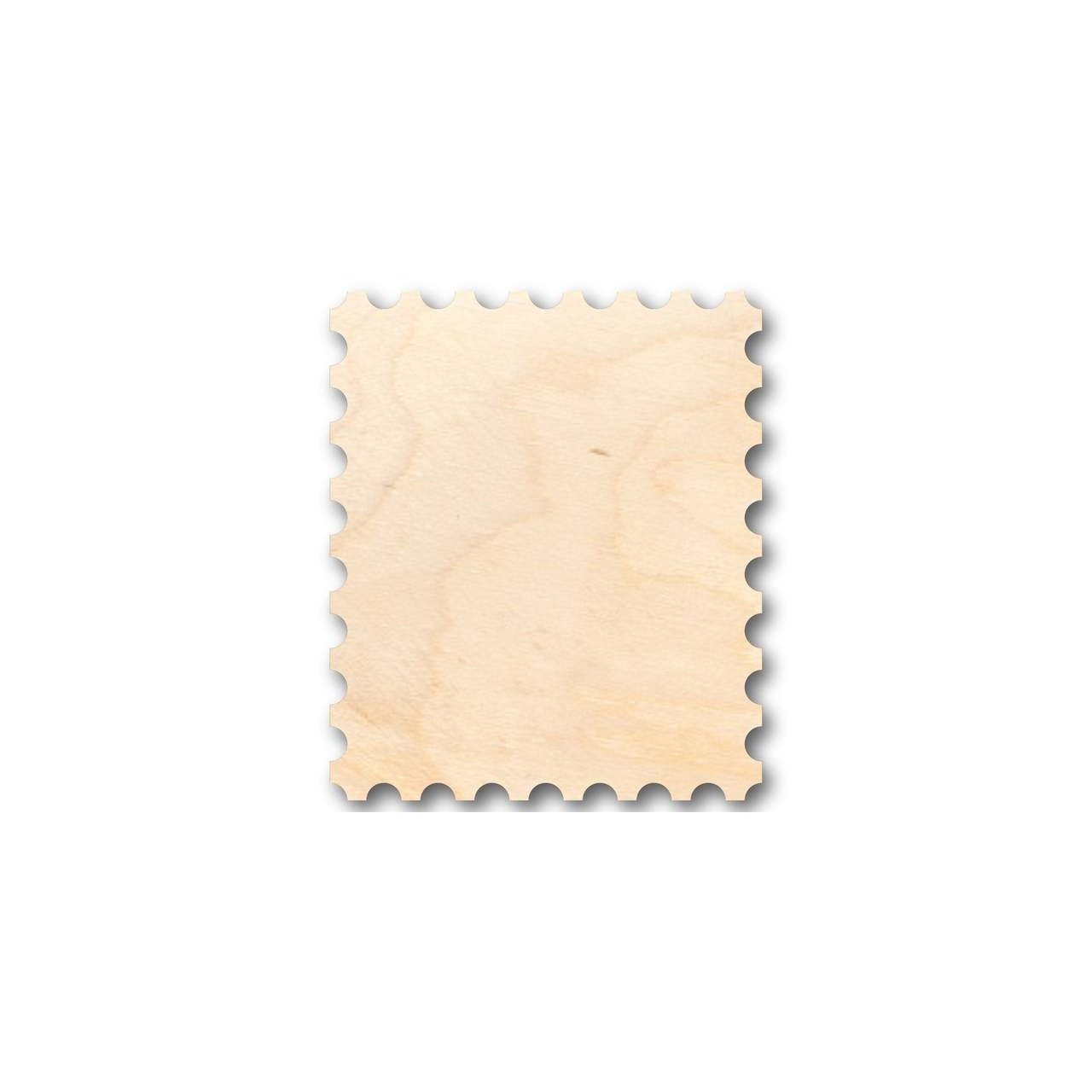 Unfinished Wooden Postage Stamp Shape - Craft - up to 24" DIY-24 Hour Crafts